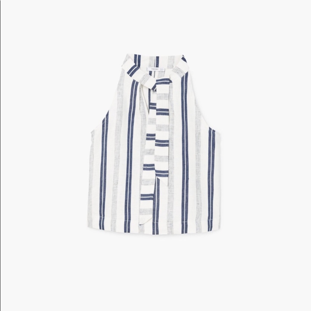 Mango Striped Linen Top - Picture 3 of 7